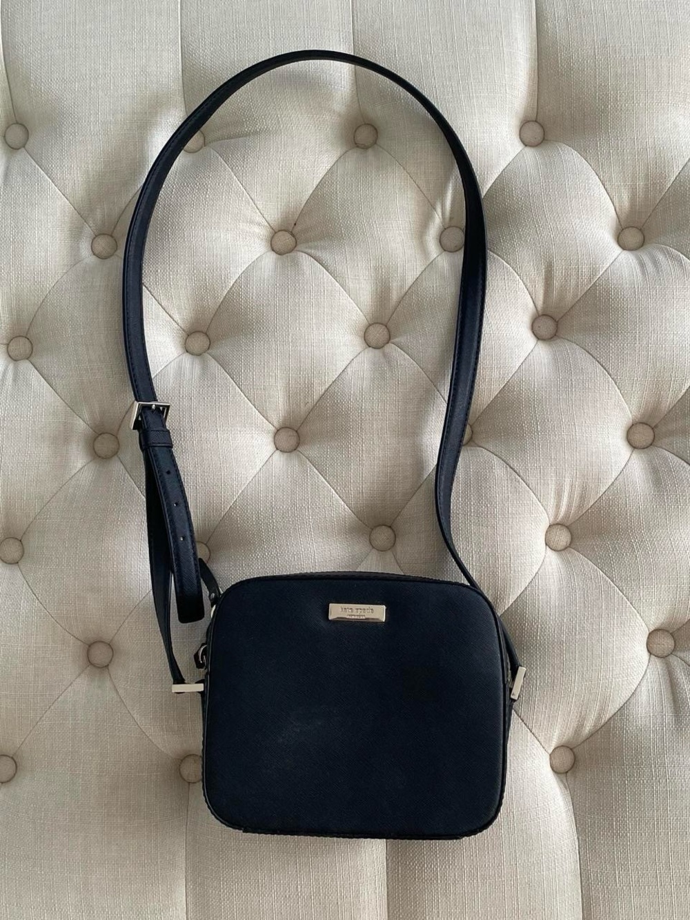 Kate Spade Black Crossbody Bag - Compact Leather Shoulder Bag